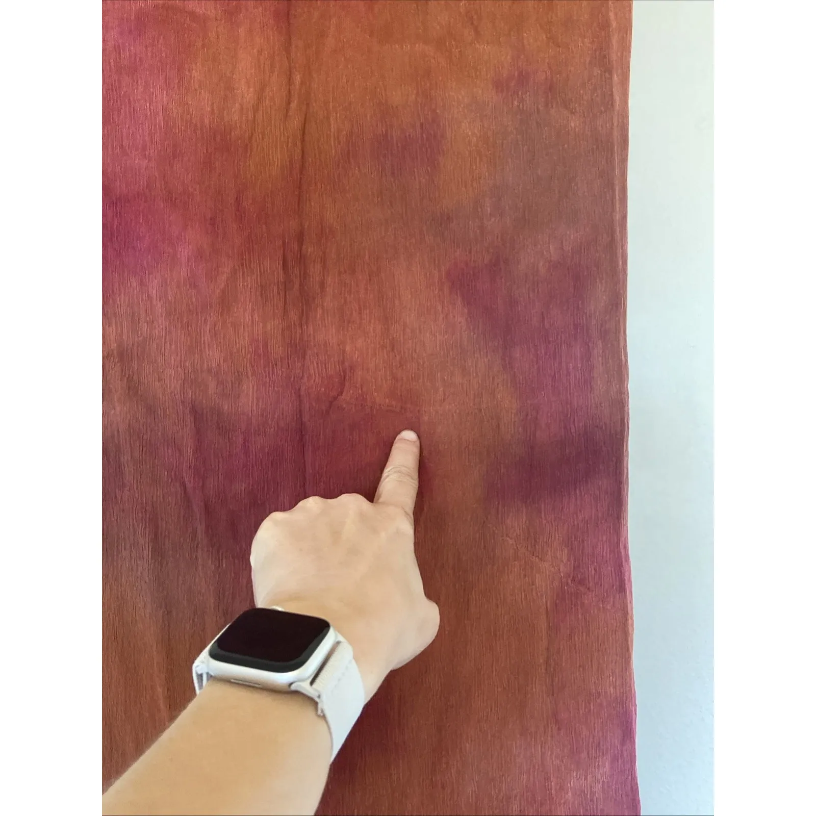 Vintage VTG Two Heads Studios Tie Dye 100% Silk Crinkle Maxi Skirt USA‎ Medium - Image 5