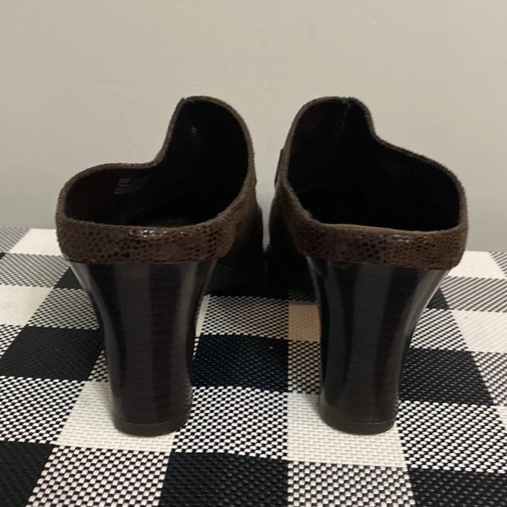 Aerosoles women Cinch Worm brown snakeskin shoes size 9 - Image 3