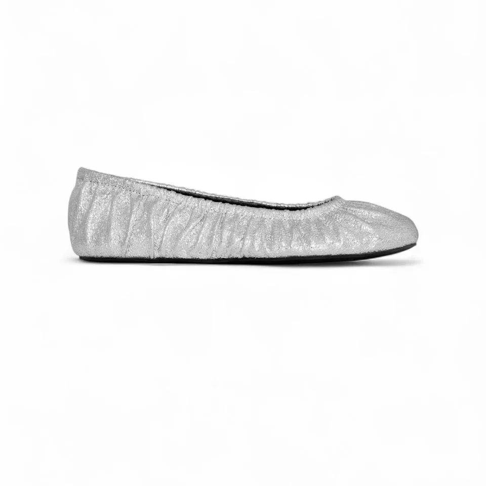 Rebecca Minkoff  Ruched Metallic Ballet Flat - Image 4