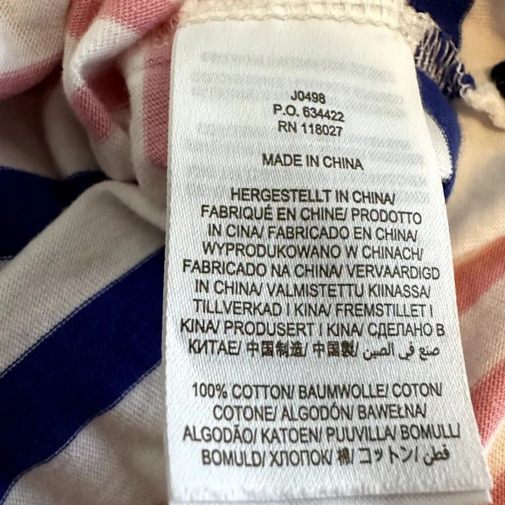 Boden Breton Top 100% Cotton Striped Long Sleeve Crewneck Pink White 10 - Image 3