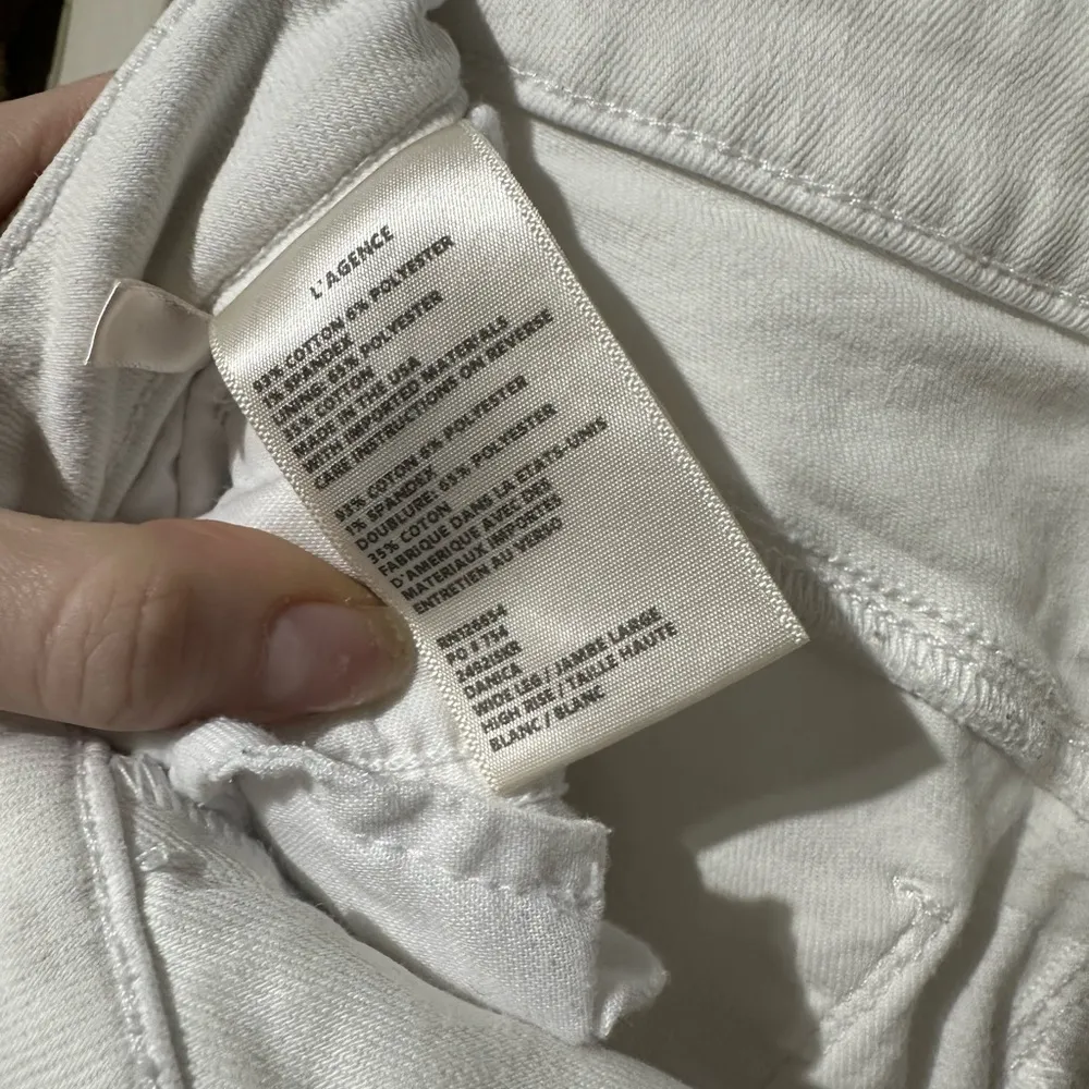 L'Agence  Danica High Rise Wide Leg Jeans Jambe White - Image 7