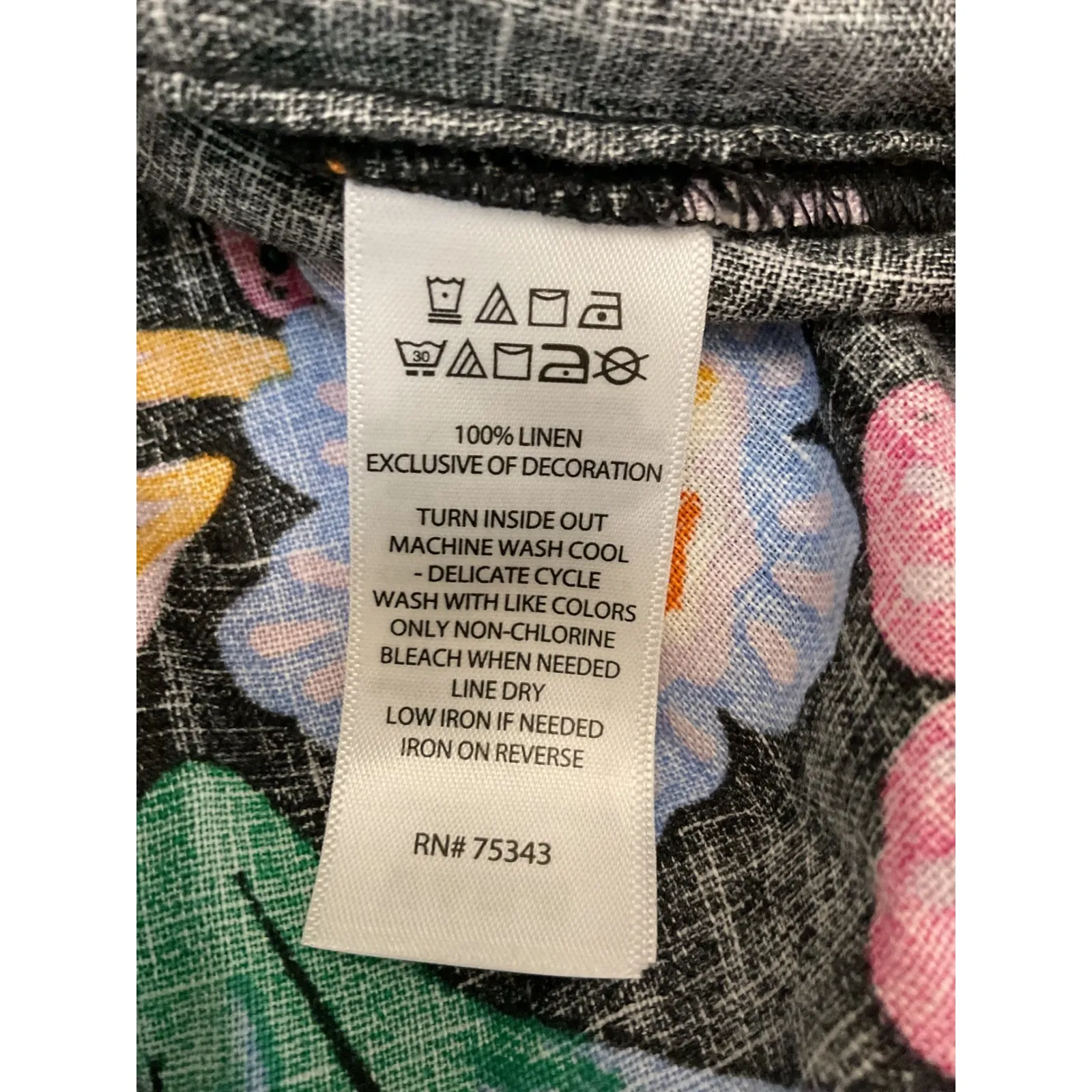 C&C California Black Floral Square Neck Balloon Sleeve Linen‎ Crop Top S - Image 9