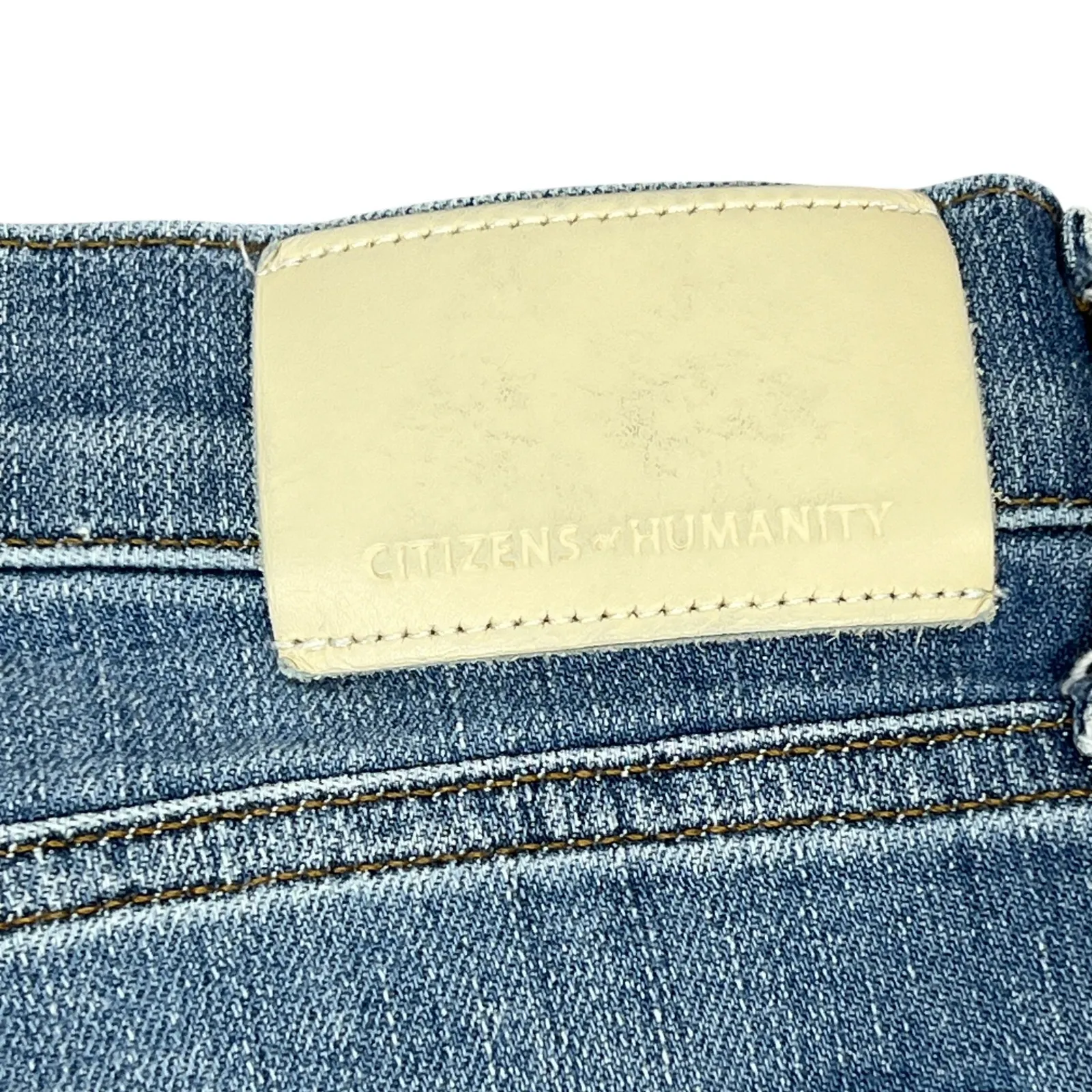 Citizens of Humanity Lyra Wide Leg Crop Jeans 32" Abliss Raw Hem - Image 9