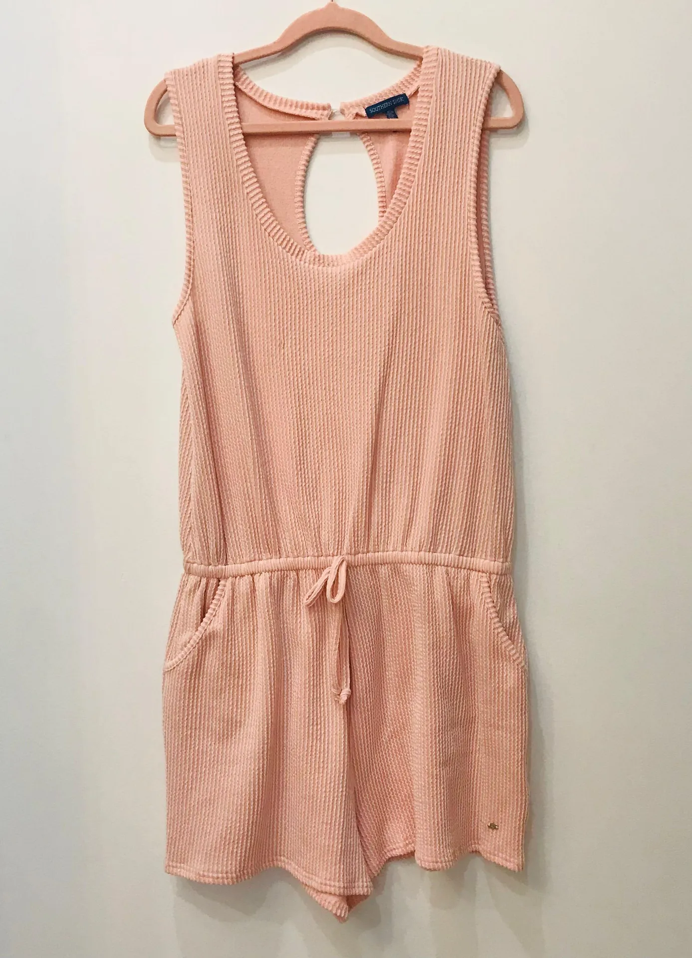 Southern Shirt pink white Romper “QUIT PLAYIN PLAYSUIT” - Image 3