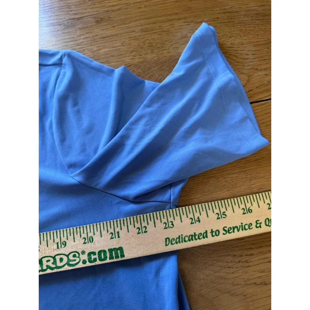 Susan Graver Modern Essentials Size US XL Blue Liquid Knit Tunic Top Stretch - Image 6