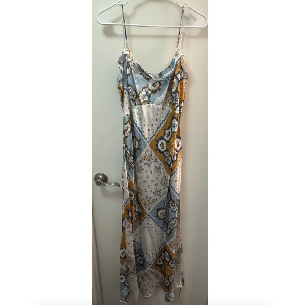 NWT Reformation Aribella Ruffled Printed Silk-Charmeuse Maxi Dress - Image 5