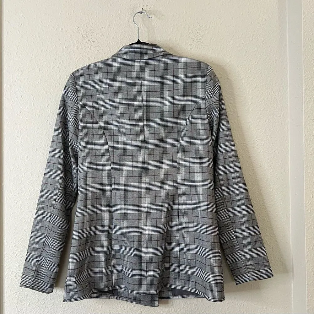 MAJORELLE Rhea Grey Plaid Blazer Size Small - Image 9