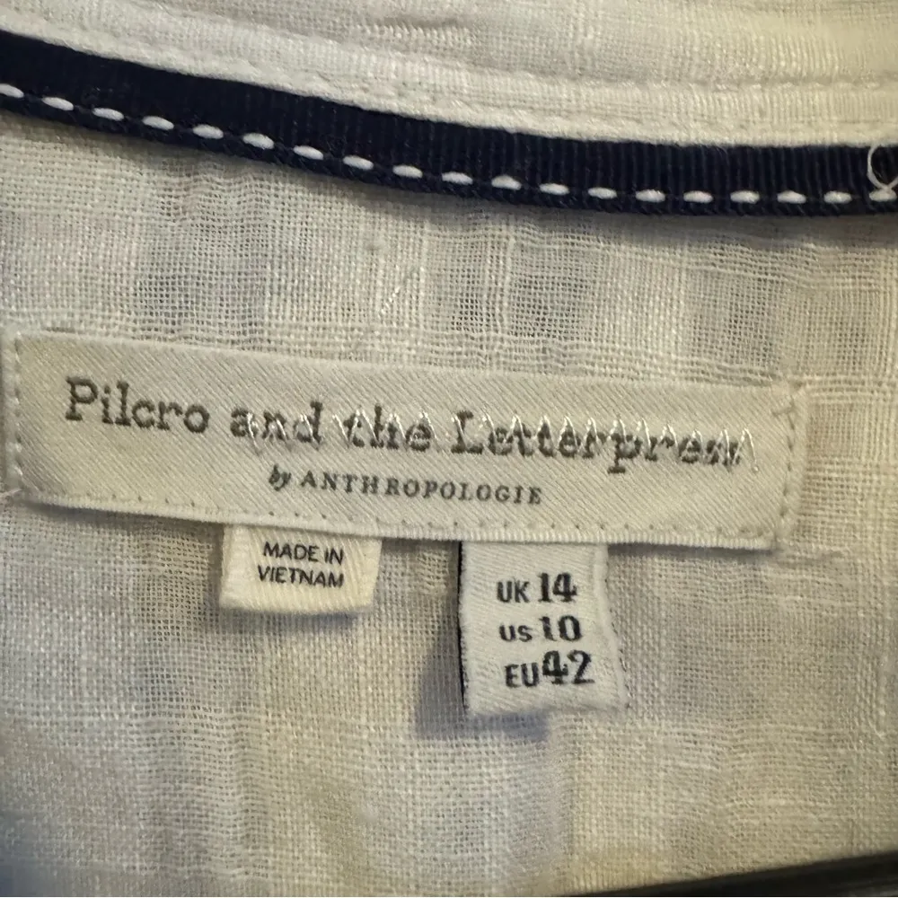 Pilcro & The Letterpress - Anthropologie White Gauze Button Down Long Sleeve Top - Image 4