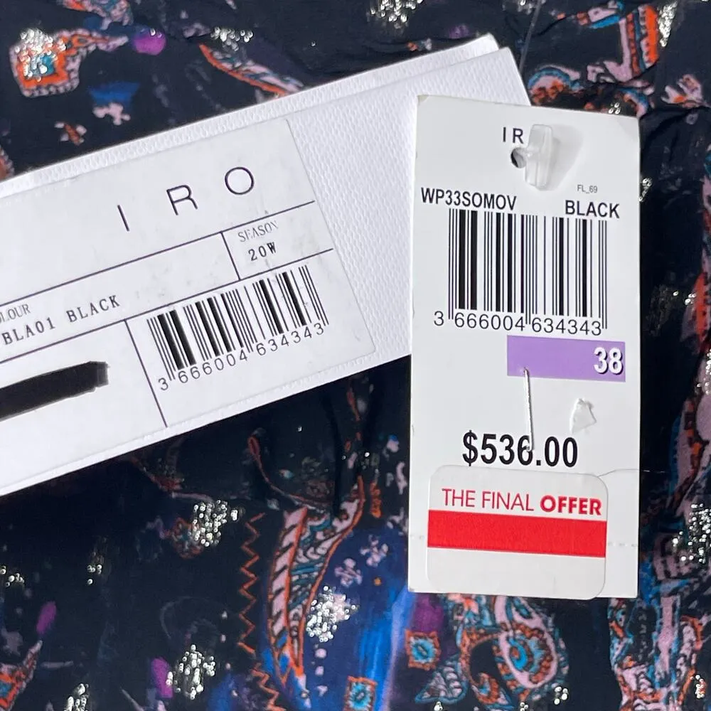 NWT IRO Somov Halter Midi Dress in Black sz FR 38 US 6 - Image 9