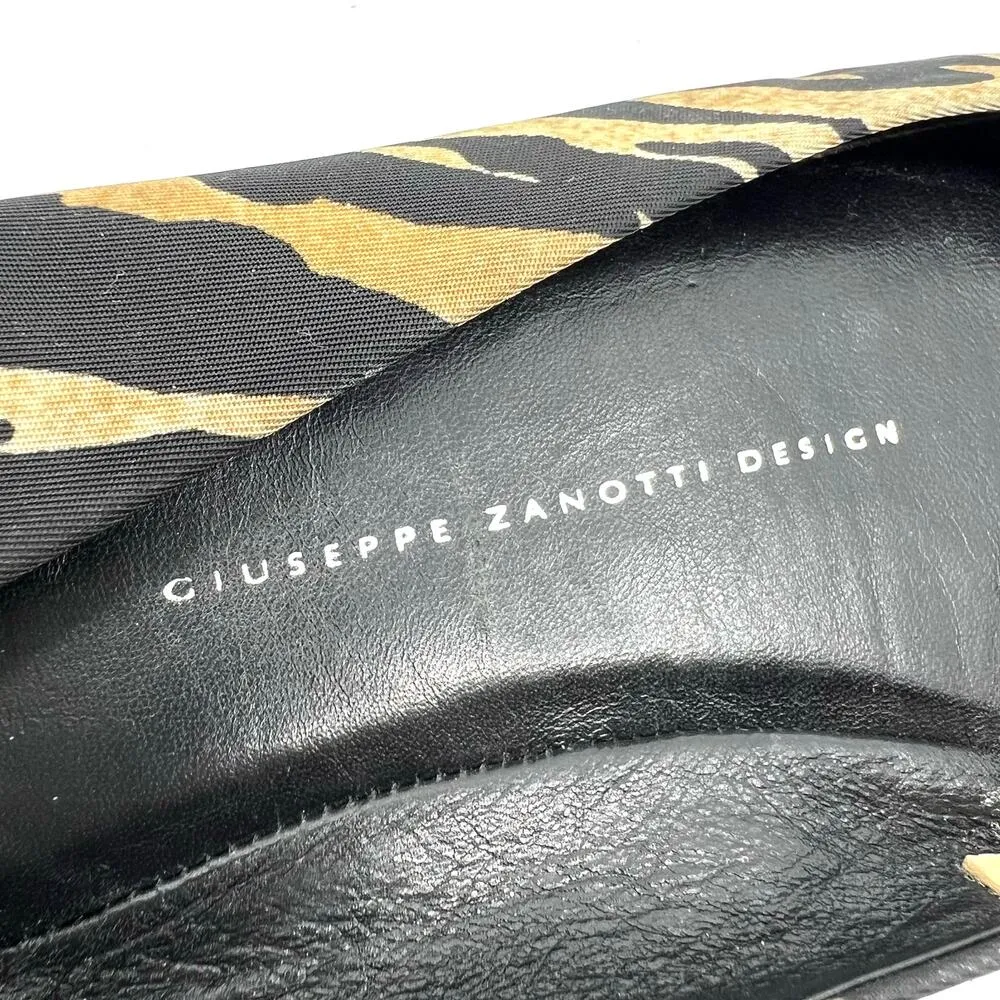 Giuseppe Zanotti Animal Print Round Toe Ballet Flats Women's 7 US - Image 10