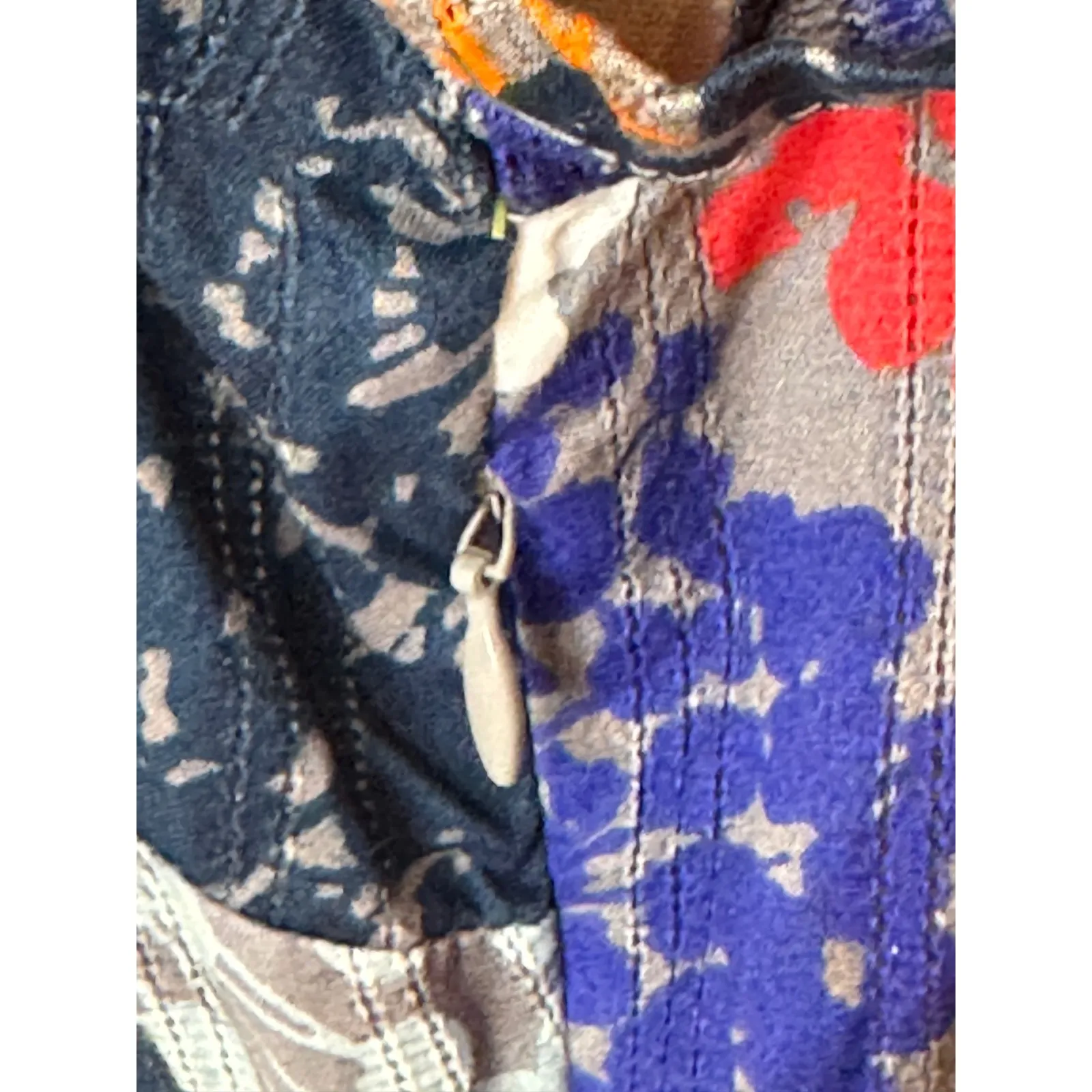 Boden Dress Women 8 Blue Red Floral Print Smocked Waist Mini Preppy Boho - Image 8