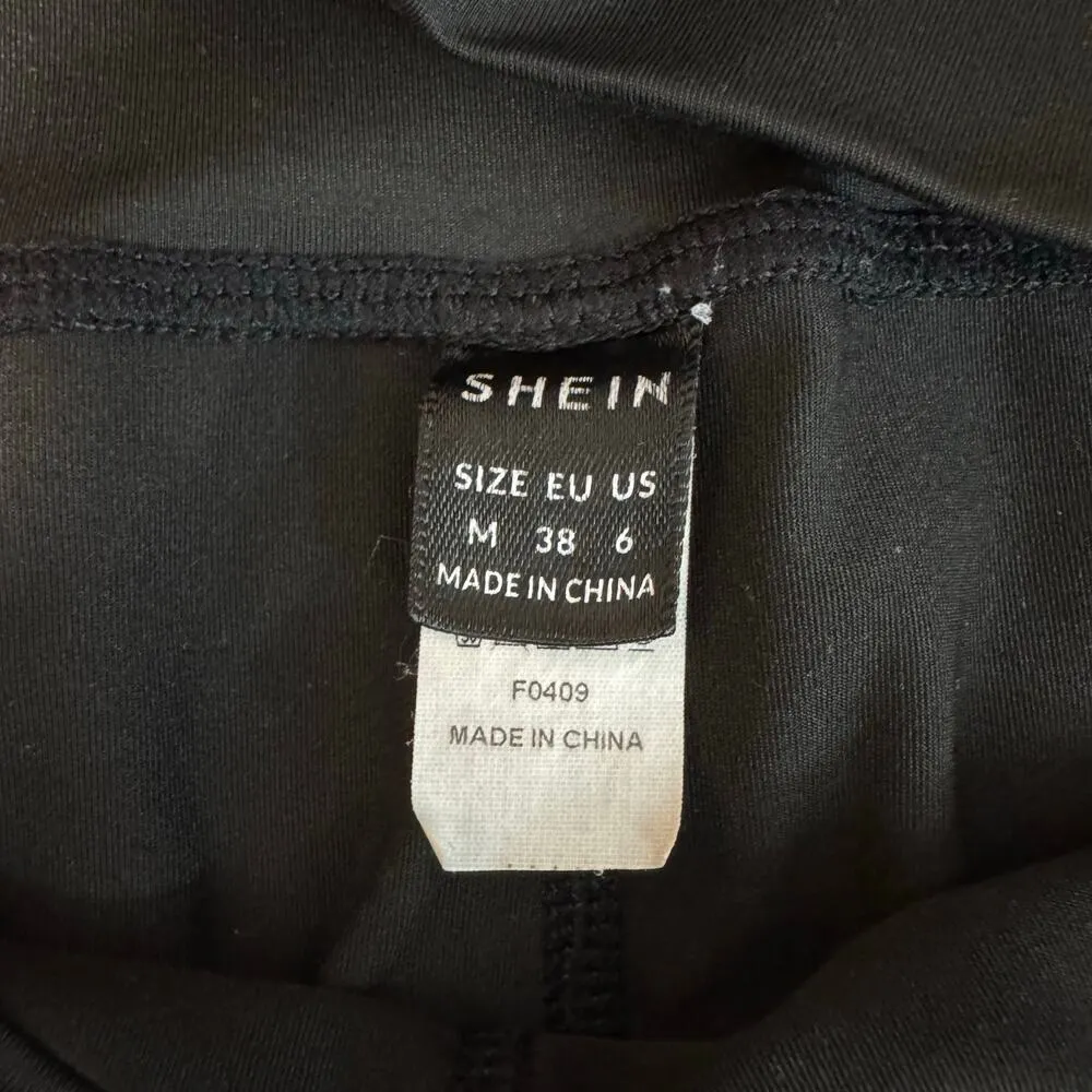 Shein Women's Maternity Size Medium Black Biker Shorts with Pockets - Image 5