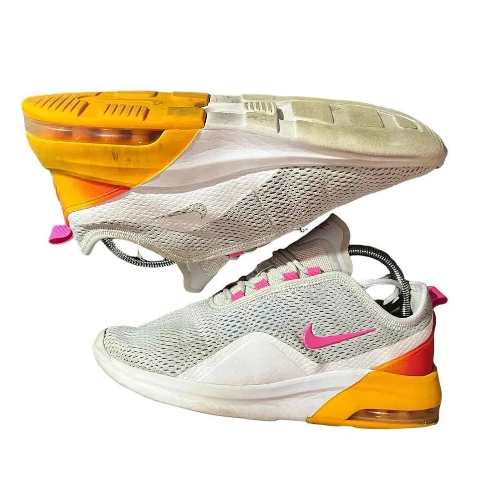 Nike Air Max Motion 2 Women's 10 Grey/Fuchsia/ Orange Sneakers‎ - Image 2