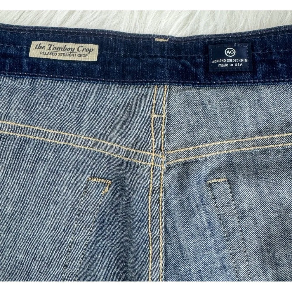 Adriano Goldschmied The Tomboy Crop Relaxed Straight Cropped Denim  Size 31R - Image 6