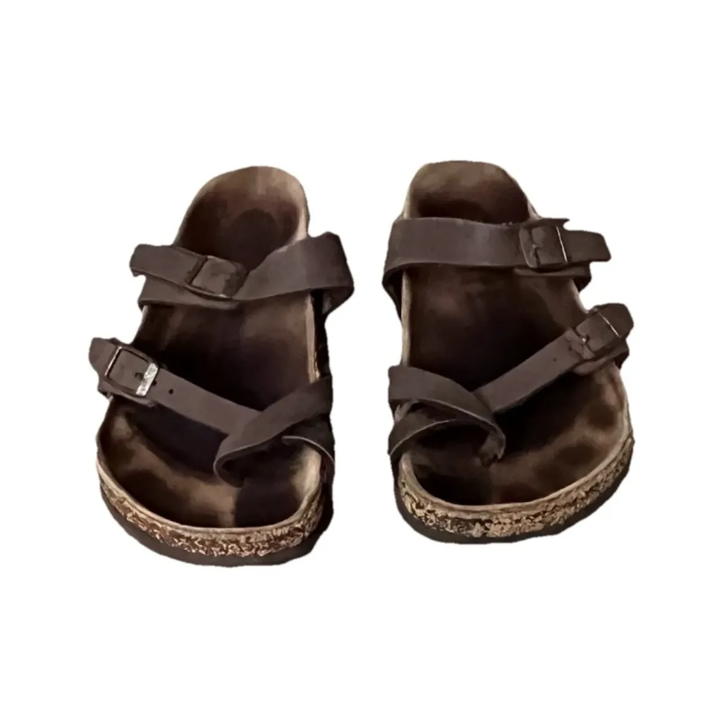 Birkenstock Mayari Sandals Women’s L6 M8 37 Toffee Brown Birko-Flor Boho Comfort - Image 4