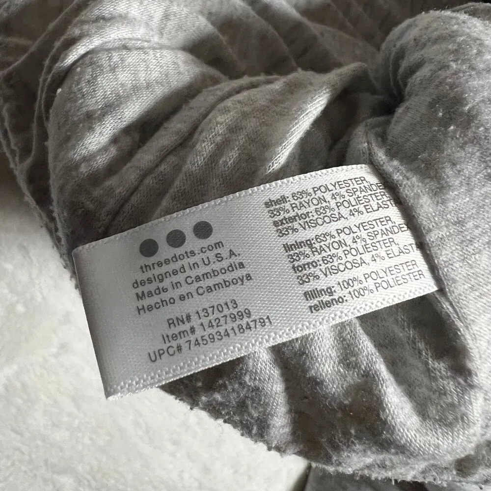 THREE DOTS Quilted Full Zip Puffer Jacket Size Small **SMALL FLAW** Winter - Image 6