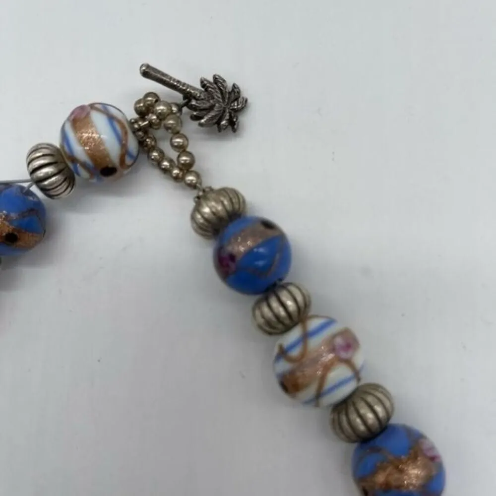 Vintage Chinese Cloisonné Enamel & 925 Sterling Silver Necklace - Image 3