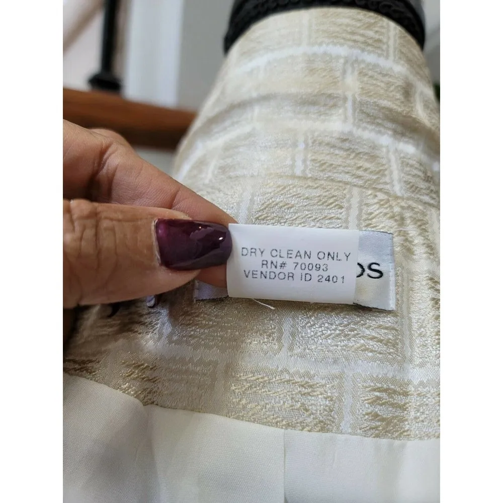 Gantos Vintage Ivory 100% Acetate Fitted Blazer & Skirt 2 Piece Suits Size 8 - Image 12
