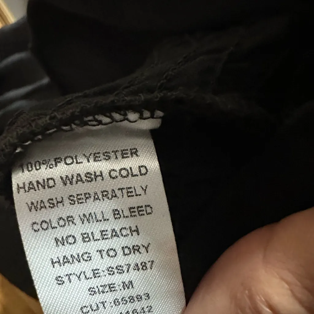 Size medium black She + Sky Smocked Blouse NWT - Image 8