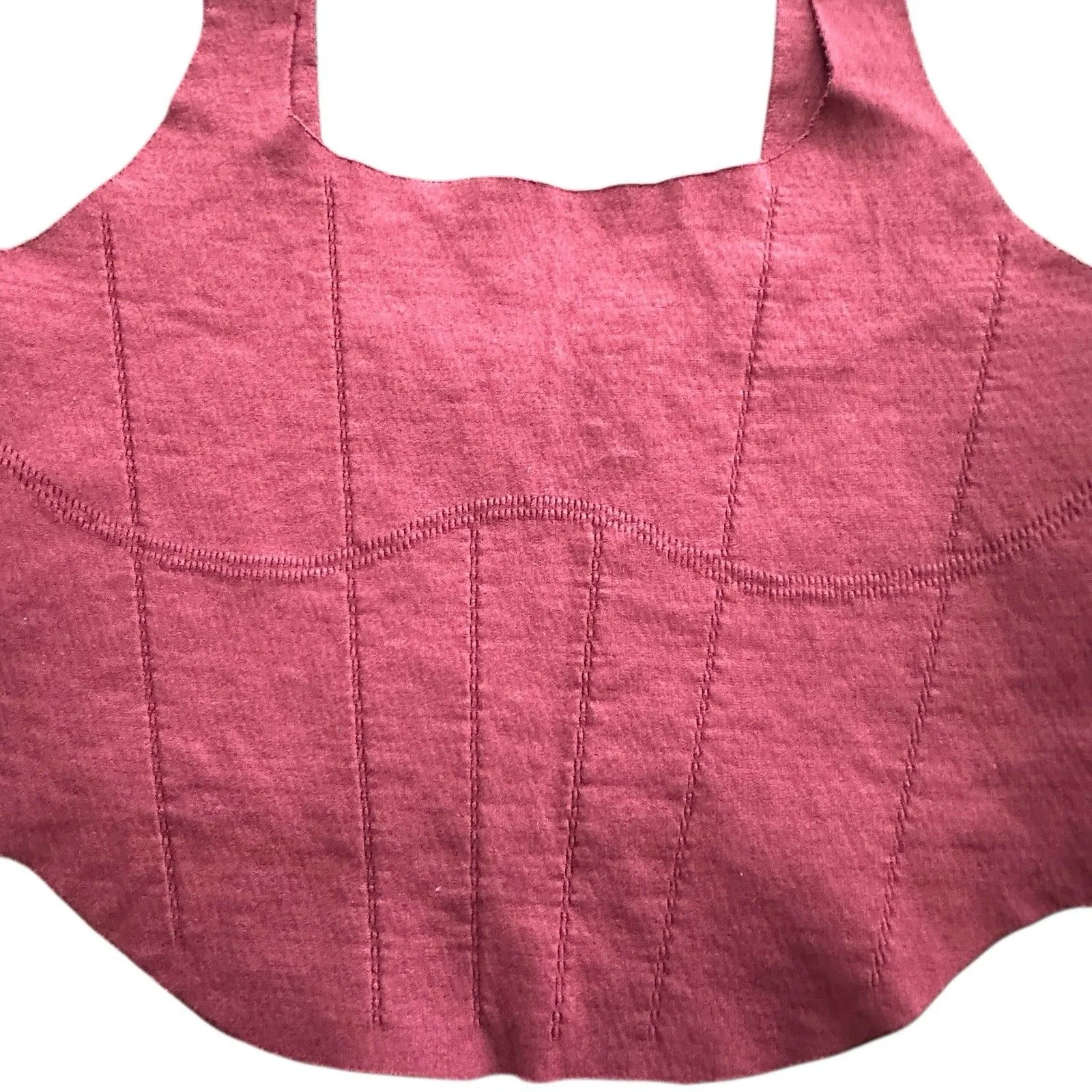 Free People Movement Women’s Strong Corset Crop Maroon M Athletic Gym - Image 3