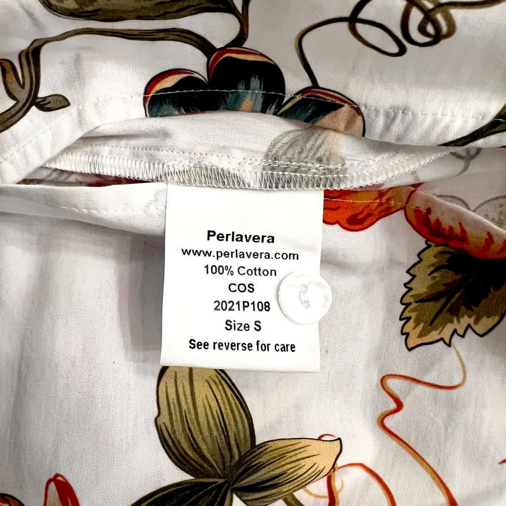 NWT Revolve x Perlavera Clara Abstract Flower Button Down Shirt in Ivy Orange - Image 7