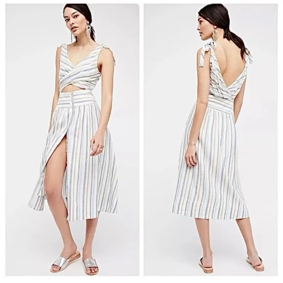 Free People‎ Kansas City Girl Midi Dress Size 2 NWT - Image 2