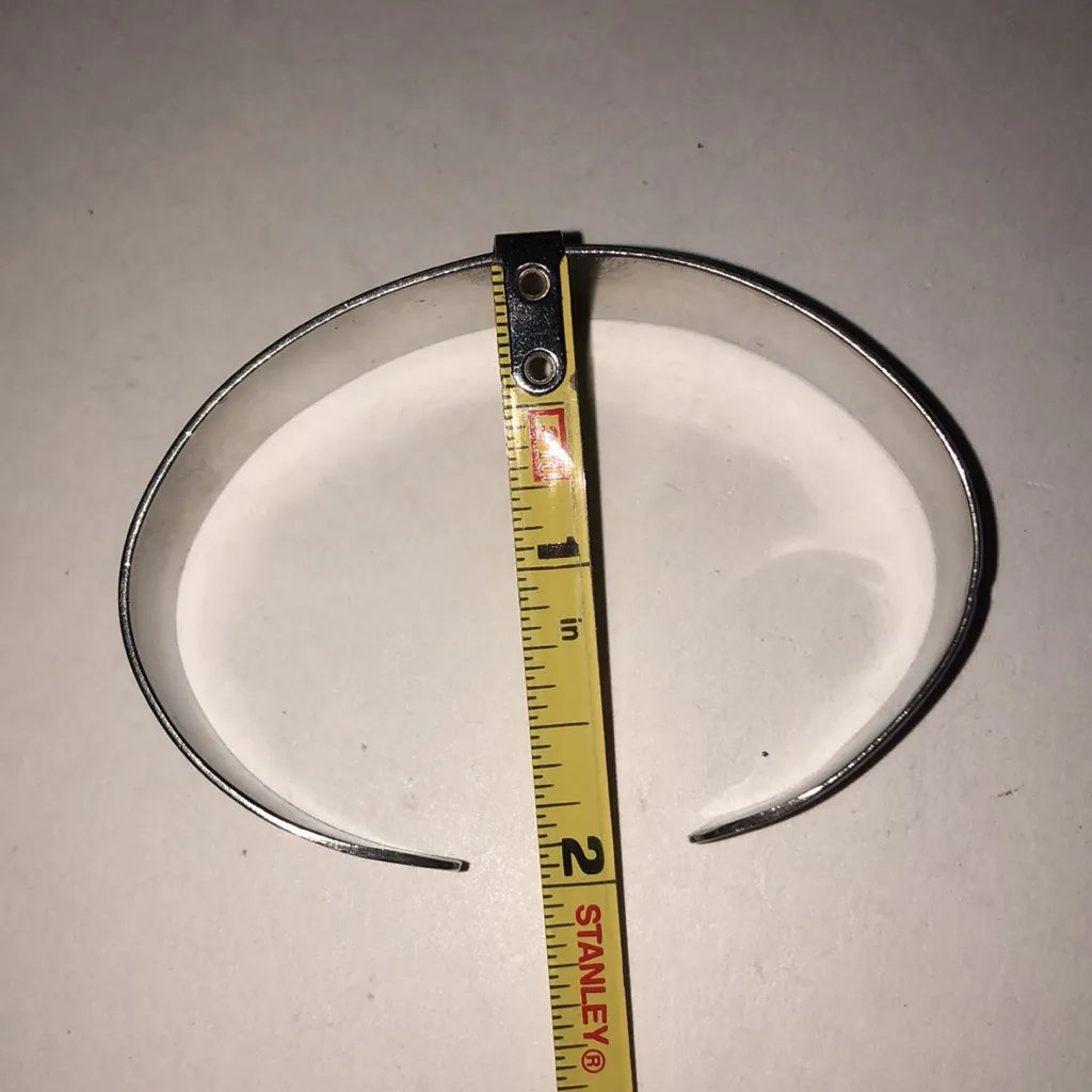 Silver Tone SS Engraved Cuff Bracelet - Image 8