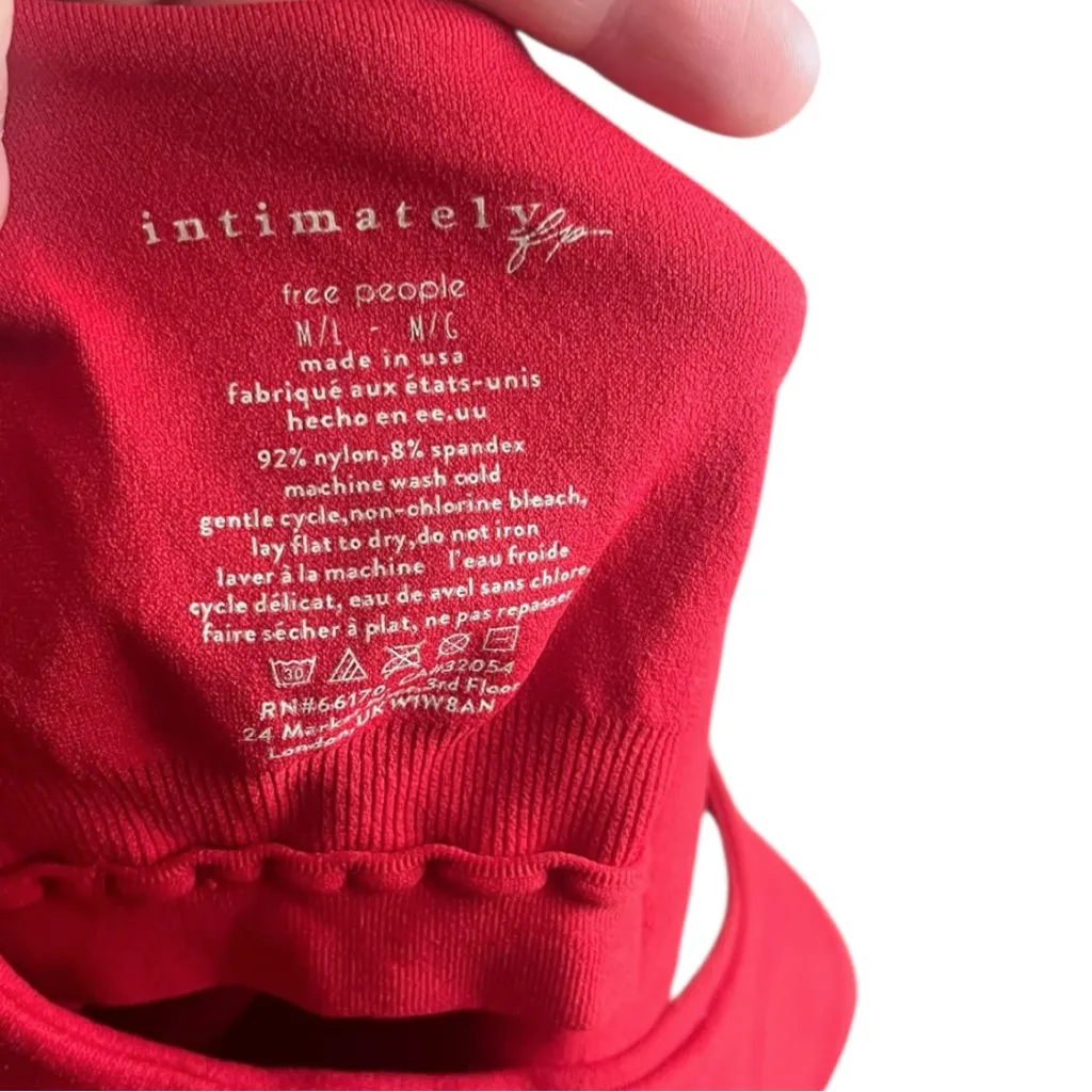 Intimately Free People Clean Lines Tank Top Bodysuit Medium/Large in Red Dahlia - Image 7