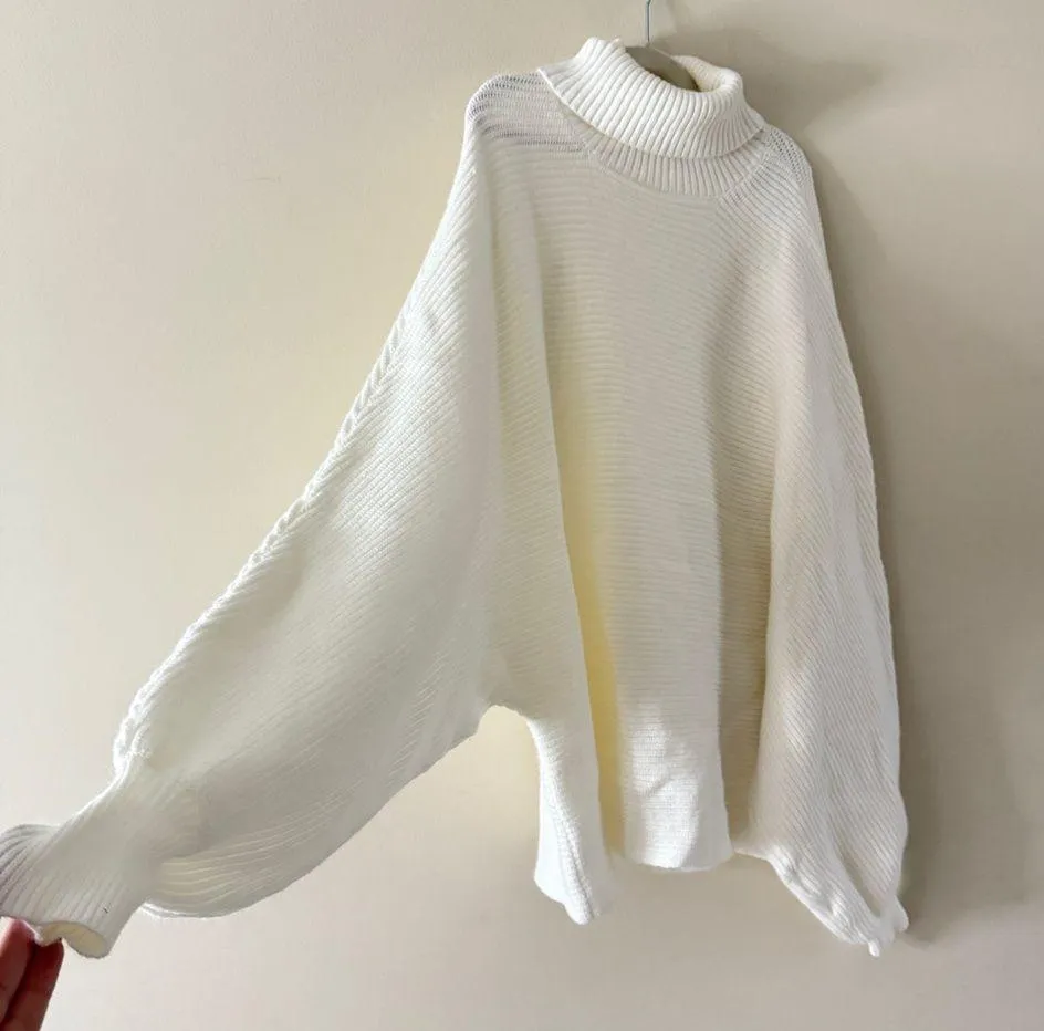 Pink lily white oversized knit sweater - Image 2