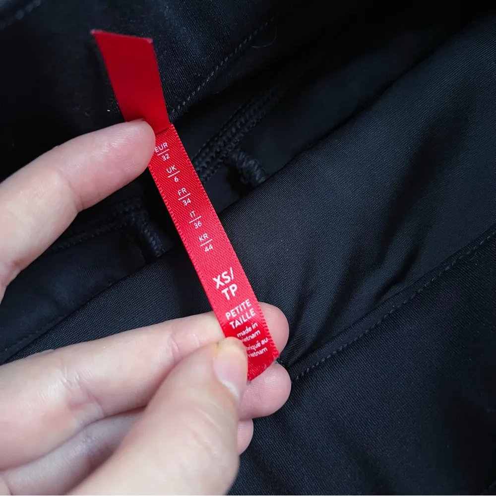 SPANX • The Perfect Pant Hi-Rise Flare black ponte knit stretch front seam - Image 6