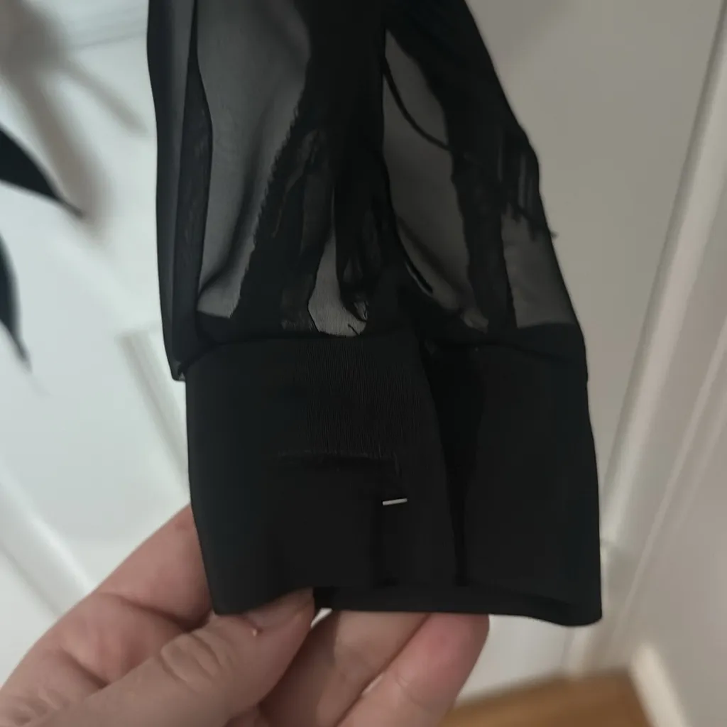 VINTAGE 80s SAM. Black Sheer Button - Image 6