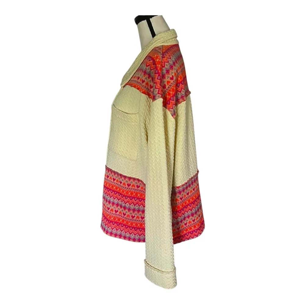 GiGiO Plus Soft and Thick Button front textured Jacket Top. Size 2XL. - Image 5