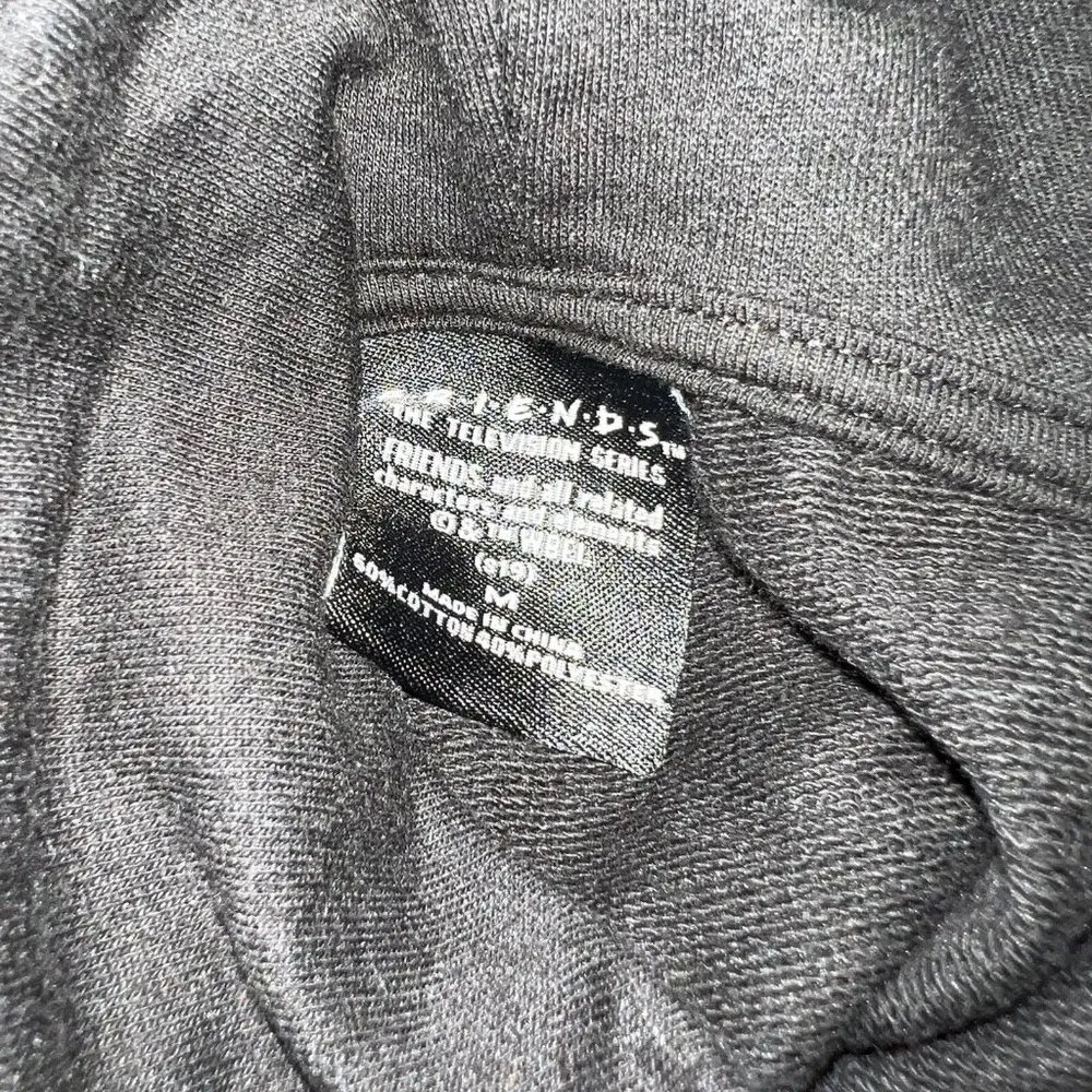 Friends TV show Womens Pullover Cropped Hoodie Sweatshirt Size M Black Size M - Image 4