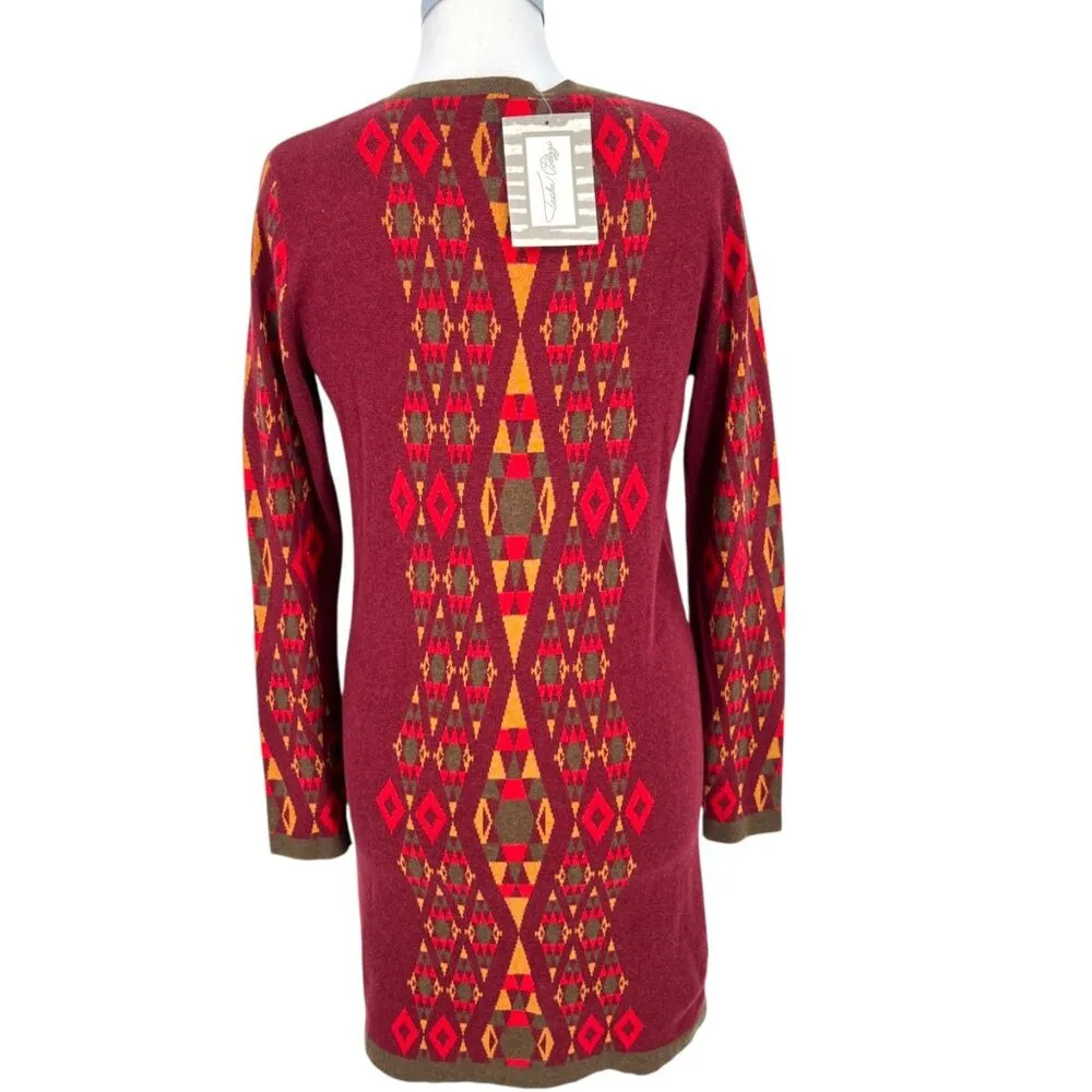 Tasha Polizzi Sundance Southwest Knit Sheath Dress Scarlett Red Size Small NWT - Image 6