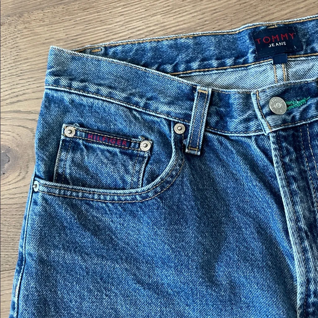 Vintage Tommy Hilfiger Mom Jeans Size 31X30 Made In USA 100% Cotton - Image 5