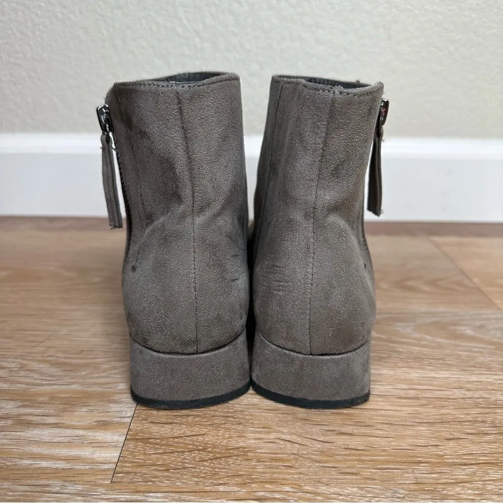 ZARA  Basic Collection Gray Suede Ankle Boots - Image 11