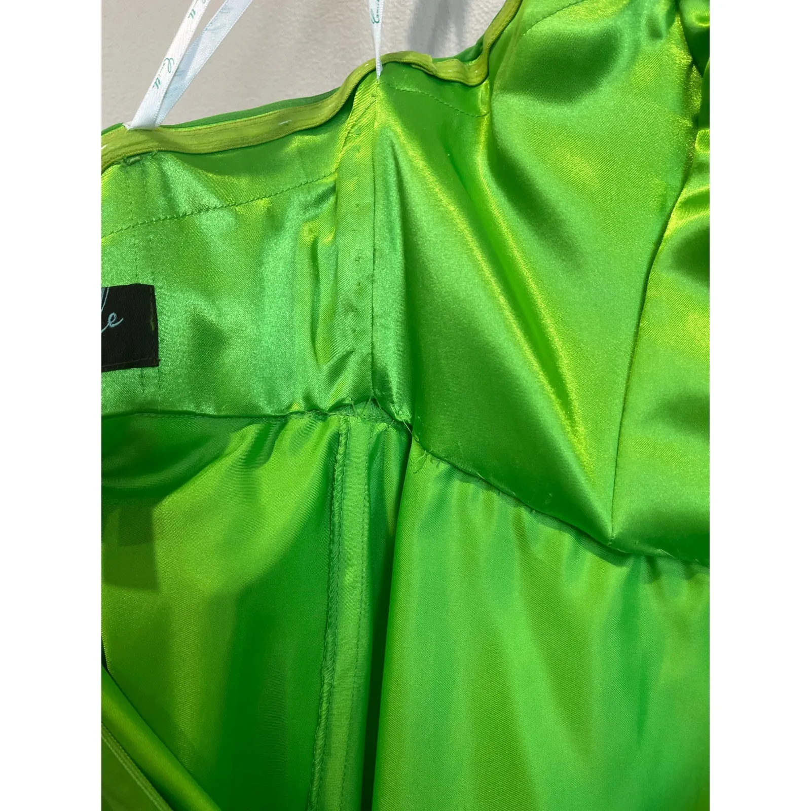 Camille La Vie Green Strapless Prom Gown Beaded Formal Dress Sz 4 - Image 10