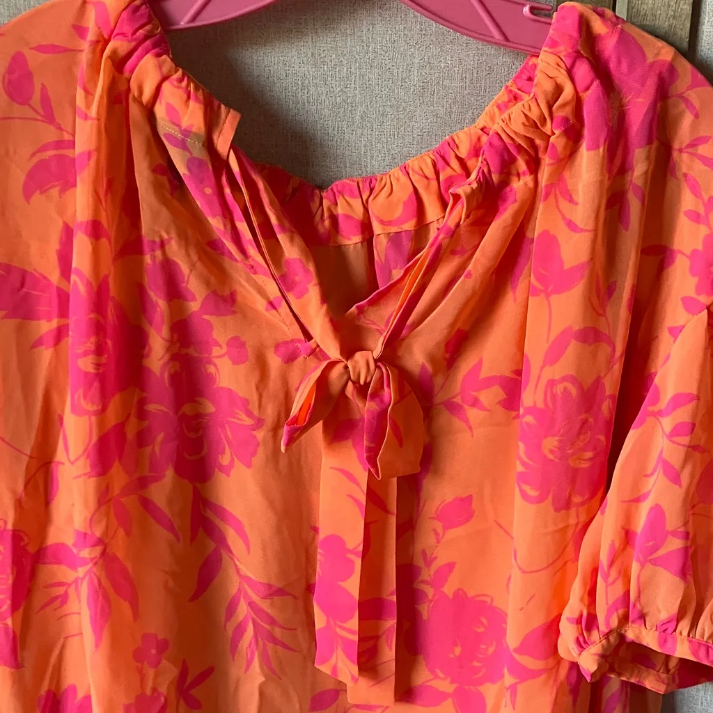Scoop Pink and Orange Top XXL nwt - Image 10