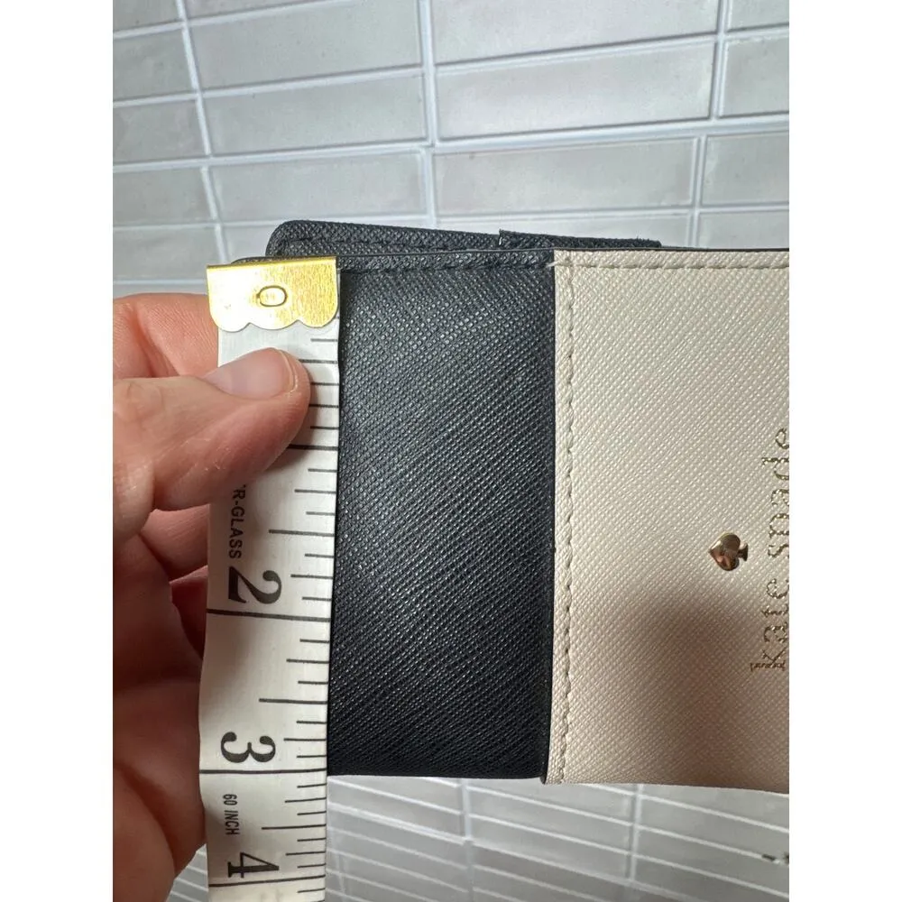 Kate Spade New York Wallet – Black & Tan Colorblock with Gold Hardware - Image 7