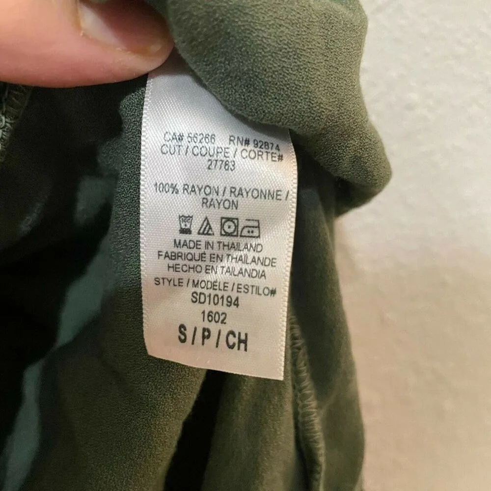 Splendid Womens Green Sleeveless Fringe Hem Crosshatch Mini Shift Dress Size S - Image 6