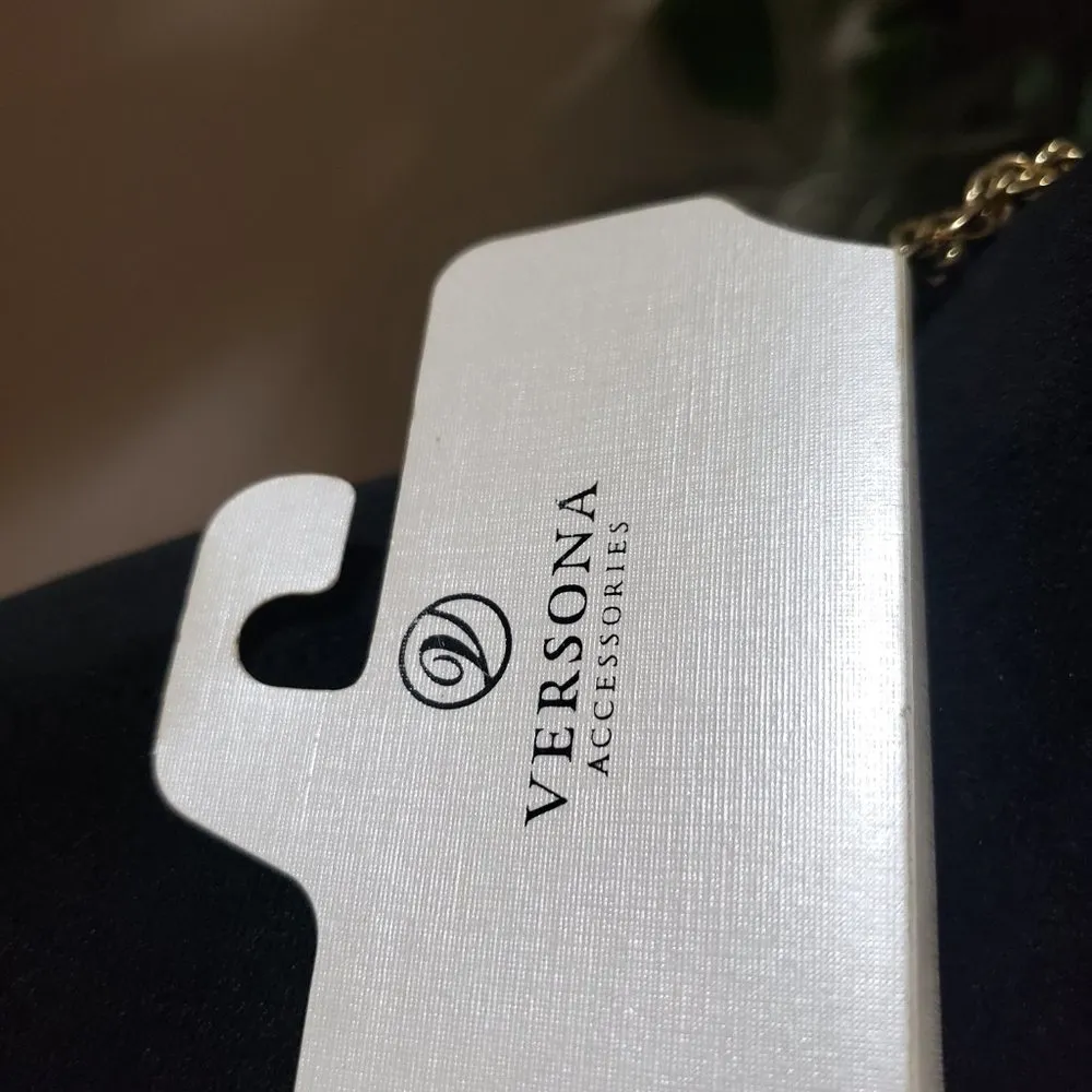 Versona Womens Fashion Elegant Sparkling Rhinestones Beaded Statement Necklace - Image 7