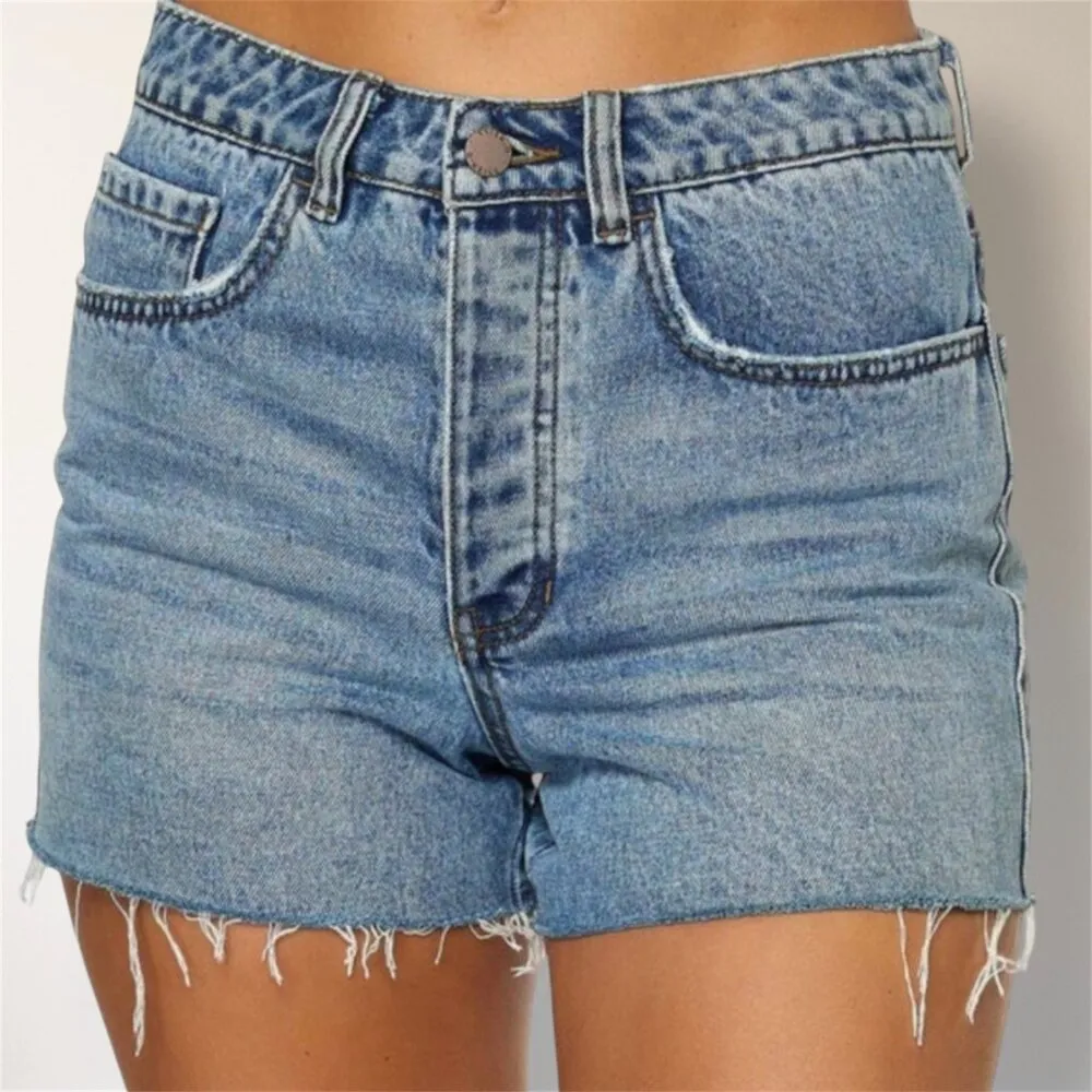 New O’Neill Kellerman 30 Blue Denim Cutoff Shorts Distressed Frayed Summer - Image 2