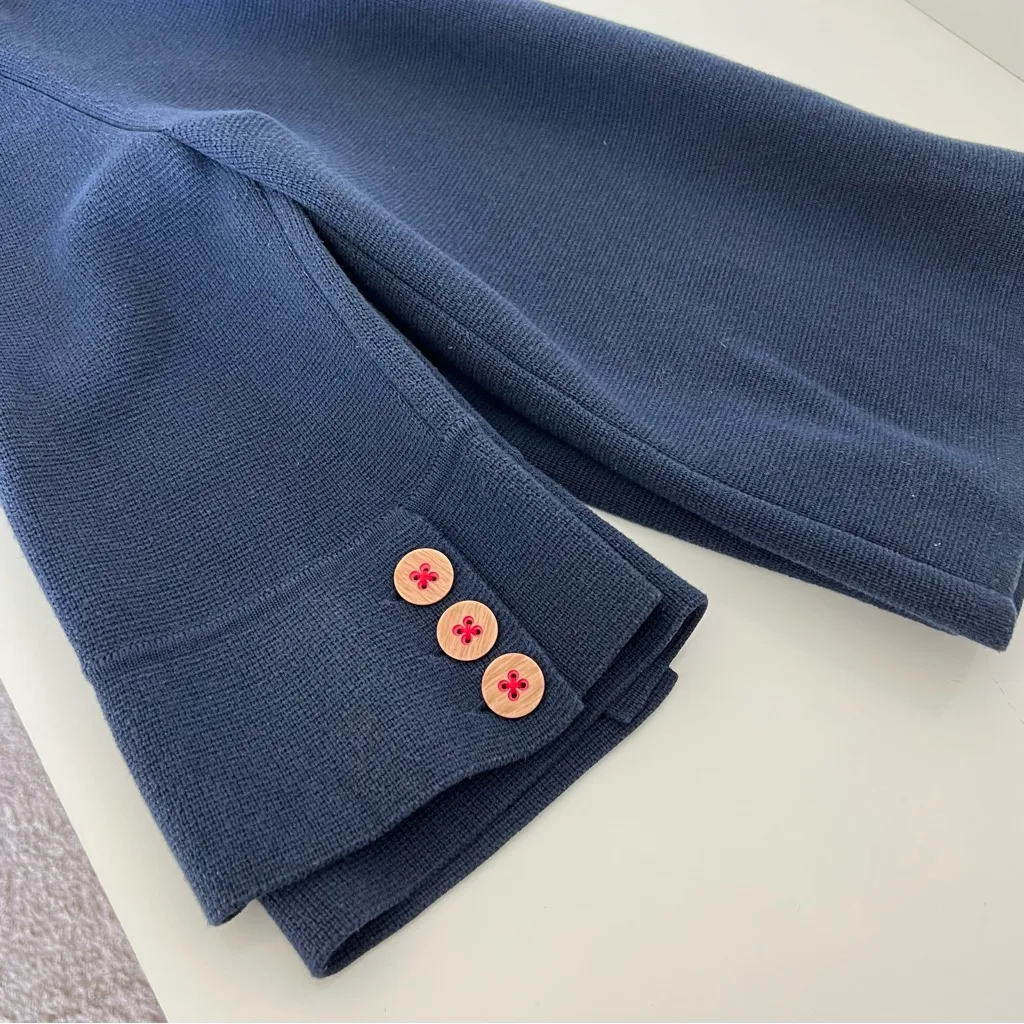 J. McLaughlin Women’s Navy Cotton Blend Button Down Cardigan - Image 8