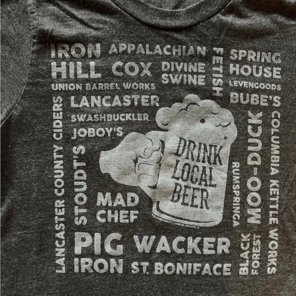 Local brew tshirt Gray Size XS - Image 2