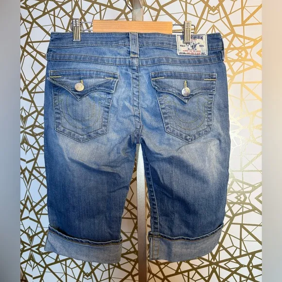 True Religion Knee length Shorts Women’s Bermuda Denim Jeans size 29 - Image 2
