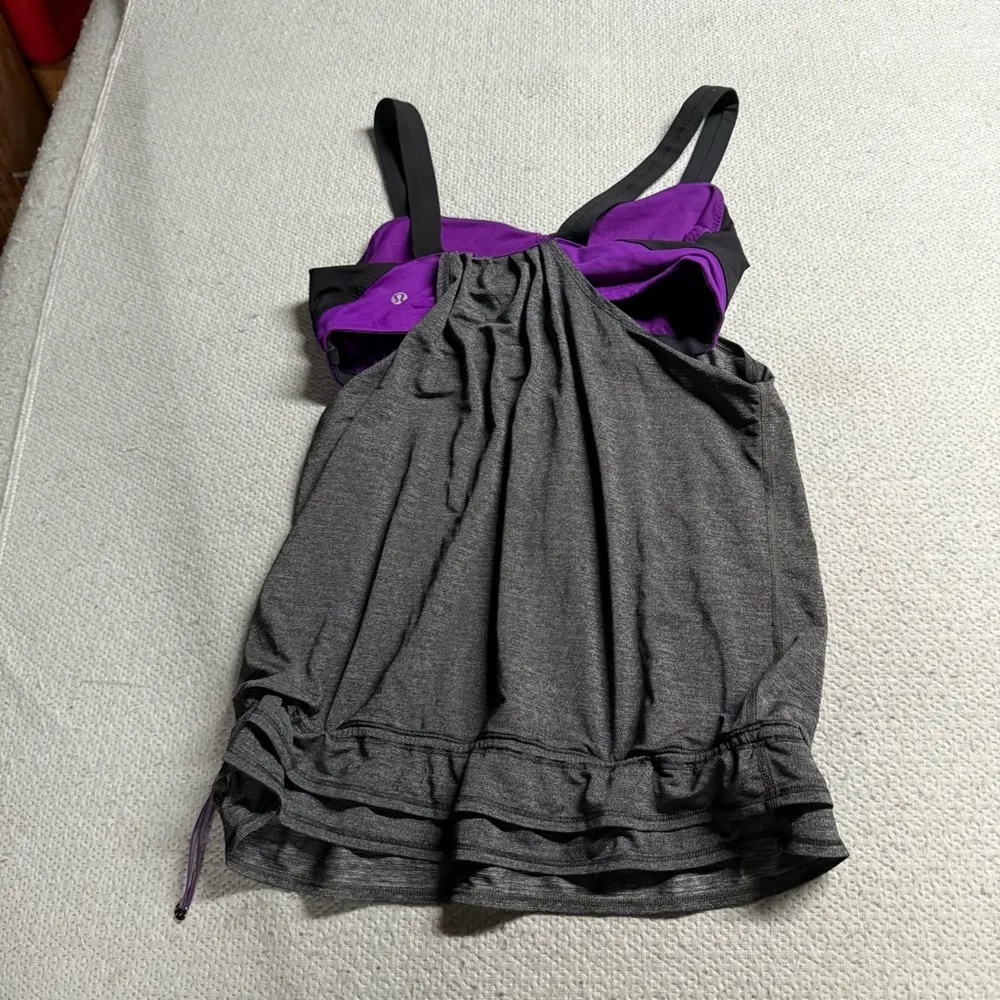Lululemon Run: Back On Track Tank Top in Purple Grey Size 8 EUC - Image 7