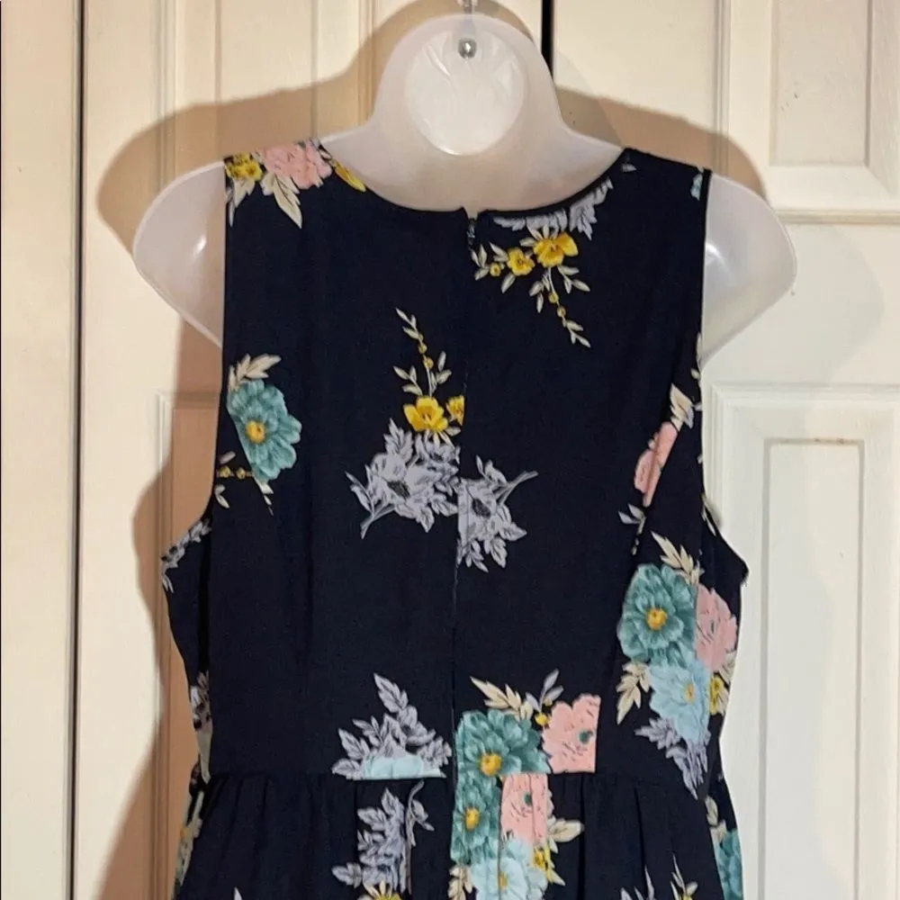 Torrid Black Floral Midi Sleeveless Dress Layered Skirt 14 - Image 8