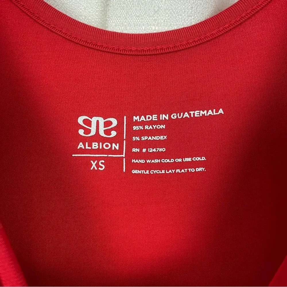 Albion Fit Red The Merry Bamboo Long Sleeve Jumpsuit Sz.XS NWT - Image 9