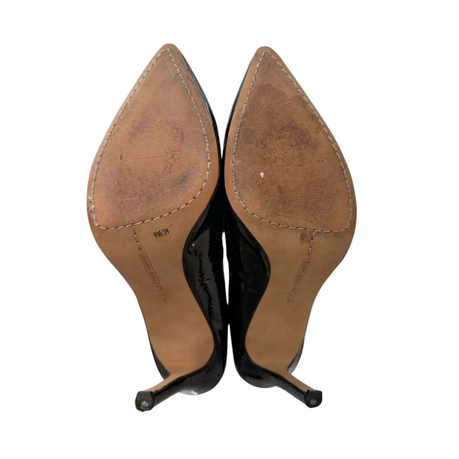 Vince Camuto Black Patent Leather Pointed Toe Heels Size 9M - Image 7