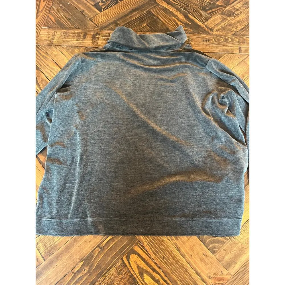 Calvin Klein Gray Velvety Pullover Top Women XL Loungewear Comfy Cozy Mock Neck - Image 4